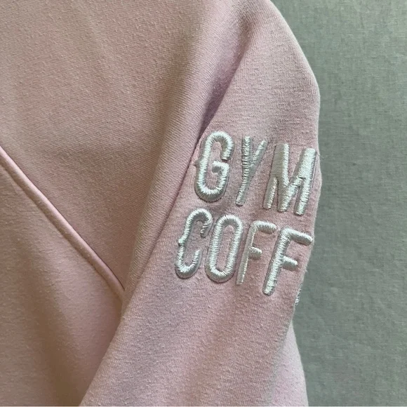 Gym+Coffee Pink Crewneck Sweatshirt Sz S - Picture 6 of 9